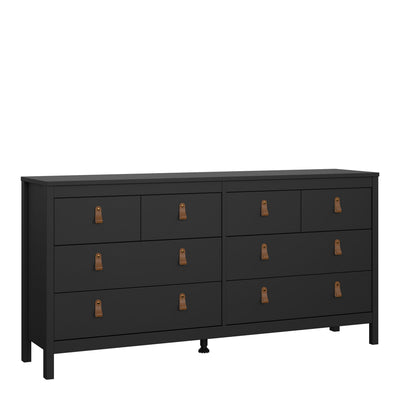 Barcelona Double Dresser 4+4 Drawers in Matt Black – FTG