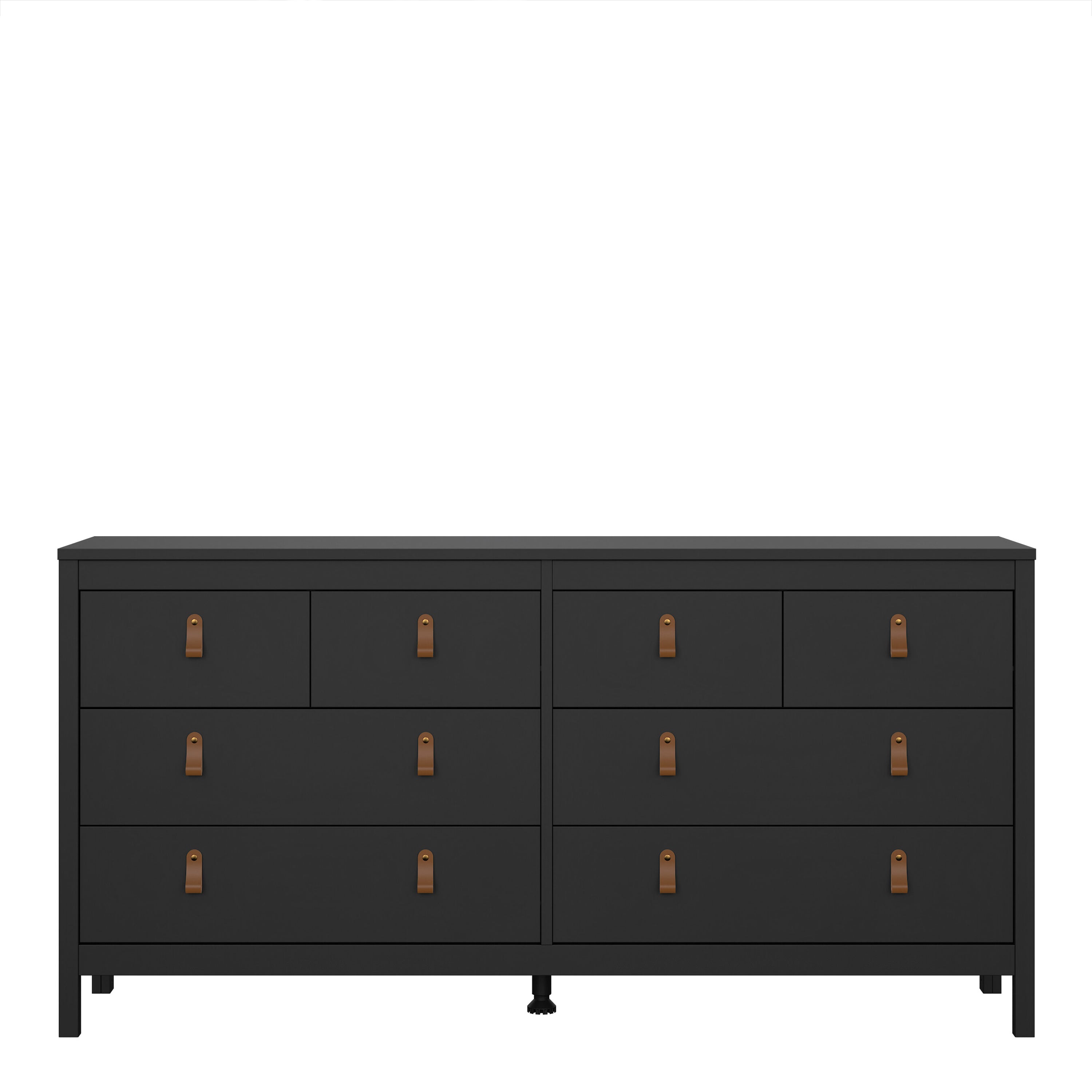 Barcelona Double Dresser 4+4 Drawers in Matt Black – FTG, view 2