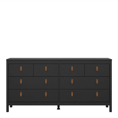Barcelona Double Dresser 4+4 Drawers in Matt Black – FTG, view 2