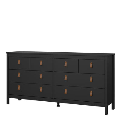 Barcelona Double Dresser 4+4 Drawers in Matt Black – FTG, view 3