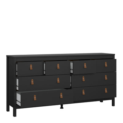 Barcelona Double Dresser 4+4 Drawers in Matt Black – FTG, view 5