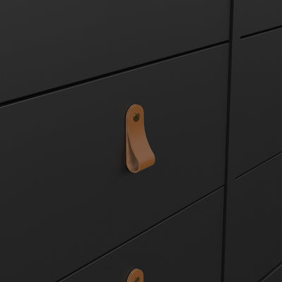 Barcelona Double Dresser 4+4 Drawers in Matt Black – FTG, view 9