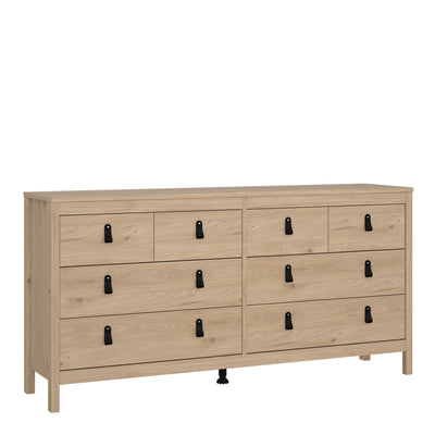 Barcelona Double Dresser 4+4 Drawers in Jackson Hickory Oak – FTG