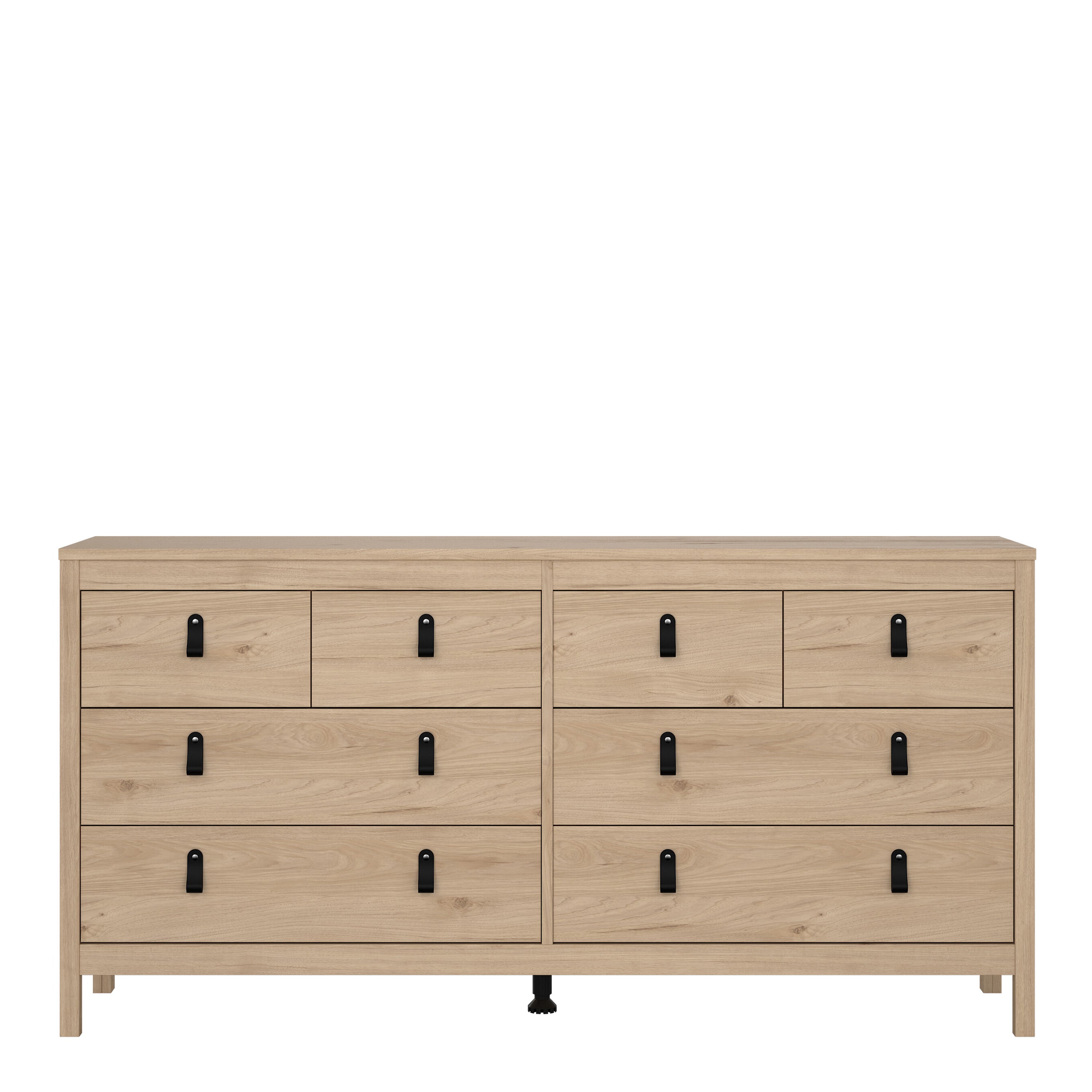 Barcelona Double Dresser 4+4 Drawers in Jackson Hickory Oak – FTG, view 2