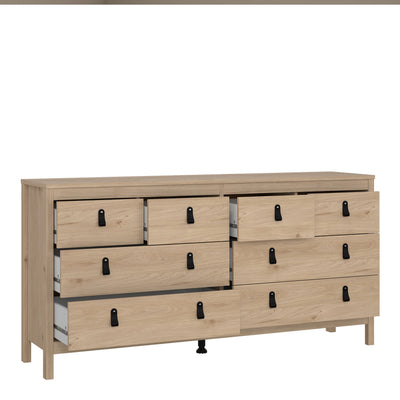 Barcelona Double Dresser 4+4 Drawers in Jackson Hickory Oak – FTG, view 5