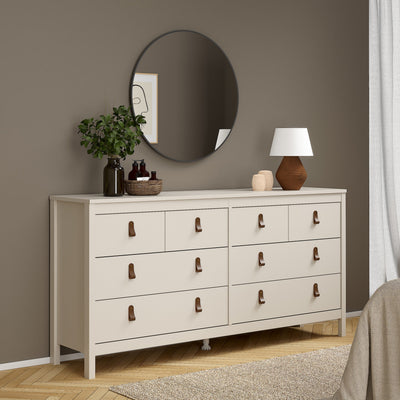 Barcelona Double Dresser 4+4 Drawers in Cashmere – FTG, view 2
