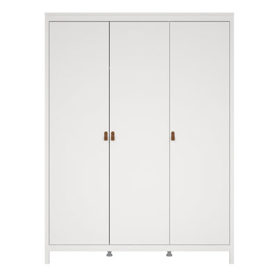 Barcelona Wardrobe with 3 Doors in White – FTG, view 2