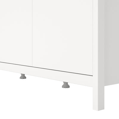 Barcelona Wardrobe with 3 Doors in White – FTG, view 9
