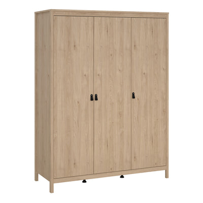 Barcelona Wardrobe with 3 Doors in Jackson Hickory Oak – FTG