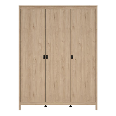 Barcelona Wardrobe with 3 Doors in Jackson Hickory Oak – FTG, view 2