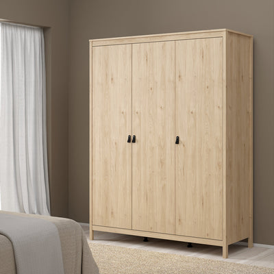 Barcelona Wardrobe with 3 Doors in Jackson Hickory Oak – FTG, view 7