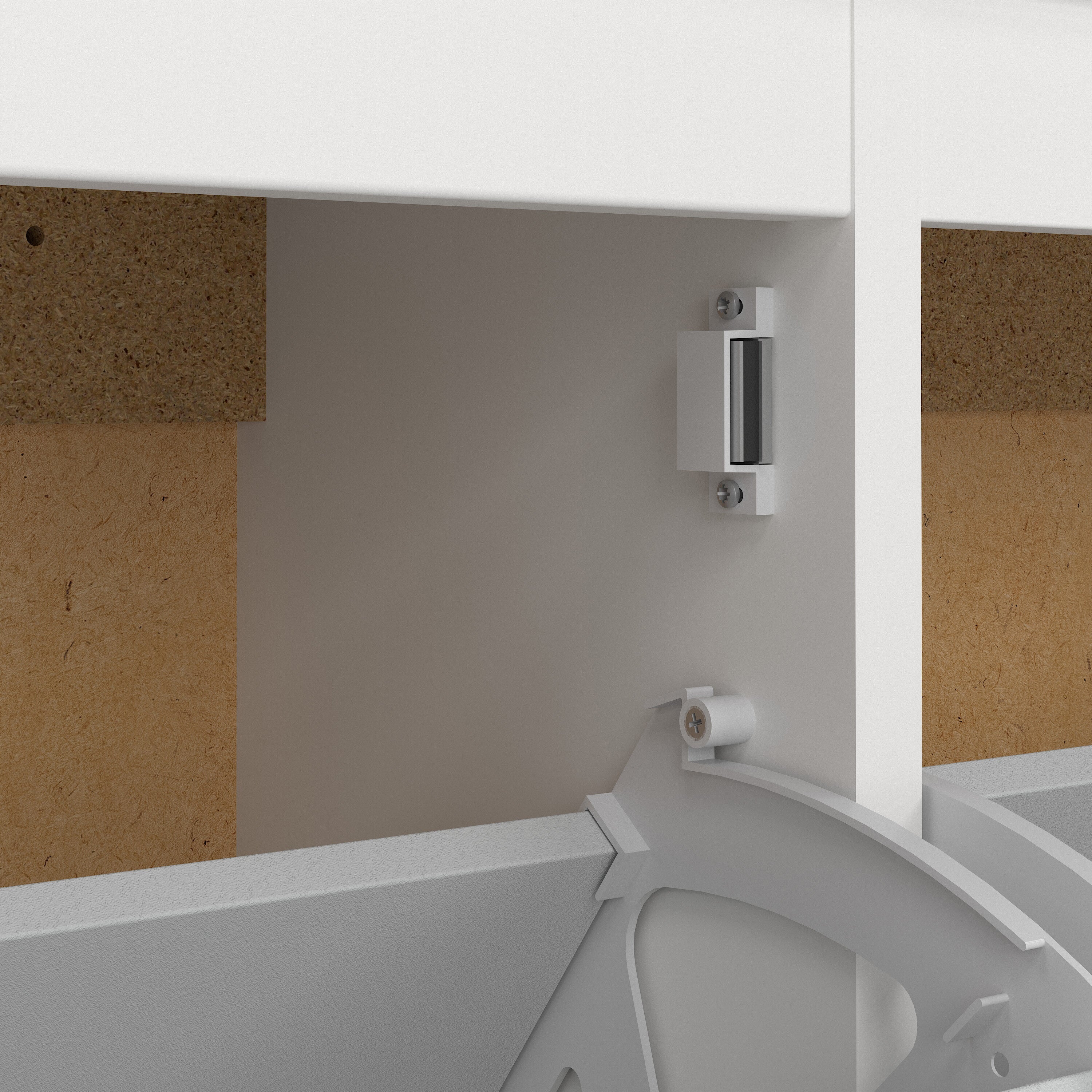 Barcelona Shoe Cabinet 4 Flip Down Doors in White – FTG, view 11