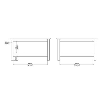 Barcelona Coffee Table in White – FTG, view 8