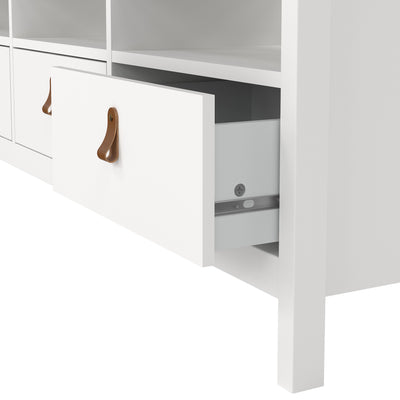 Barcelona Tv Unit 3 Drawers in White – FTG, view 7