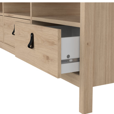 Barcelona TV-Unit 3 Drawers in Jackson Hickory Oak – FTG, view 9