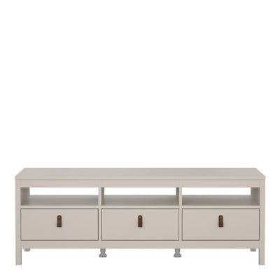 Barcelona TV Unit 3 Drawers in Cashmere – FTG, view 4