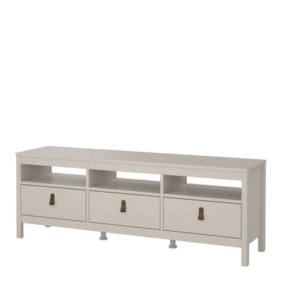 Barcelona TV Unit 3 Drawers in Cashmere – FTG, view 5