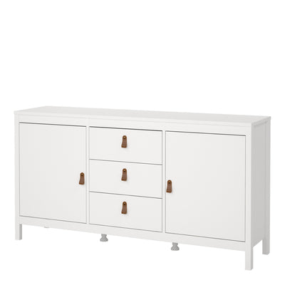 Barcelona Sideboard 2 Doors 3 Drawers in White – FTG, view 3