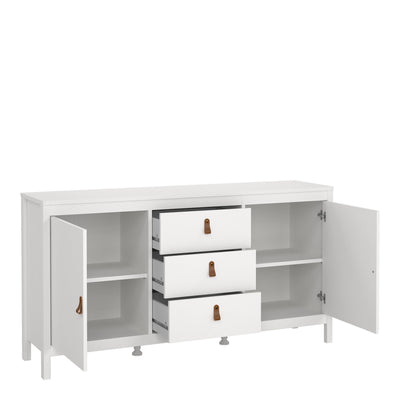 Barcelona Sideboard 2 Doors 3 Drawers in White – FTG, view 4