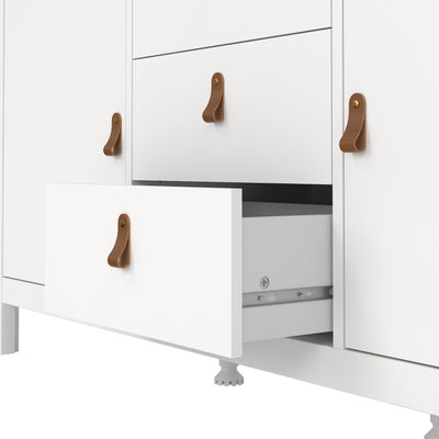 Barcelona Sideboard 2 Doors 3 Drawers in White – FTG, view 7