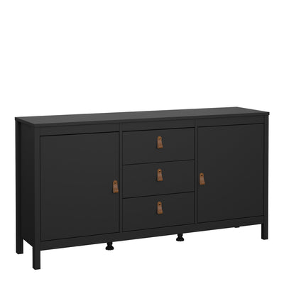 Barcelona Sideboard 2 Doors 3 Drawers in Matt Black – FTG