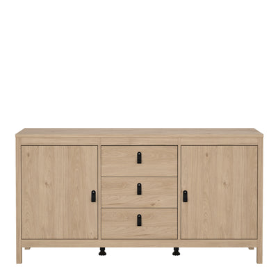 Barcelona Sideboard 2 Doors + 3 Drawers in Jackson Hickory Oak – FTG, view 2