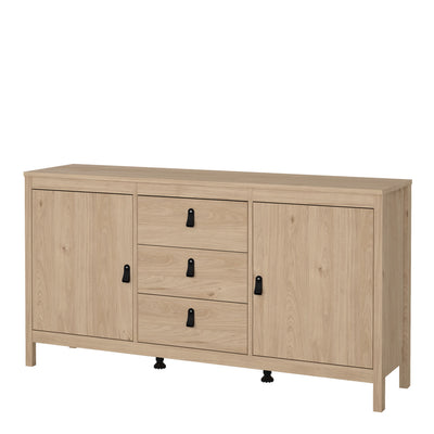 Barcelona Sideboard 2 Doors + 3 Drawers in Jackson Hickory Oak – FTG, view 3