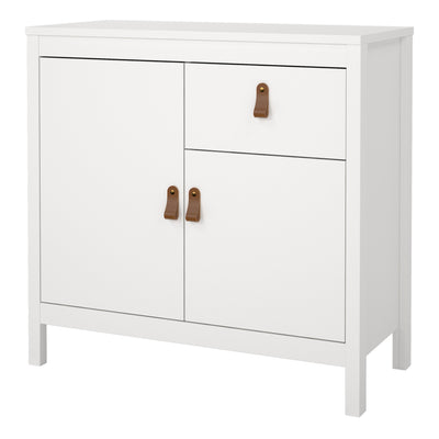 Barcelona Sideboard 2 Doors 1 Drawer in White – FTG, view 3