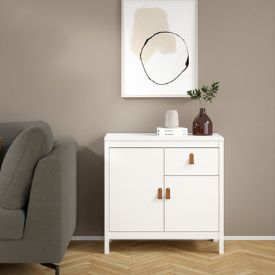 Barcelona Sideboard 2 Doors 1 Drawer in White – FTG, view 6