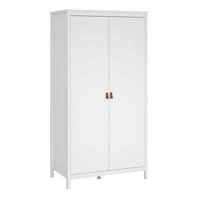 Barcelona Wardrobe with 2 Doors in White – FTG