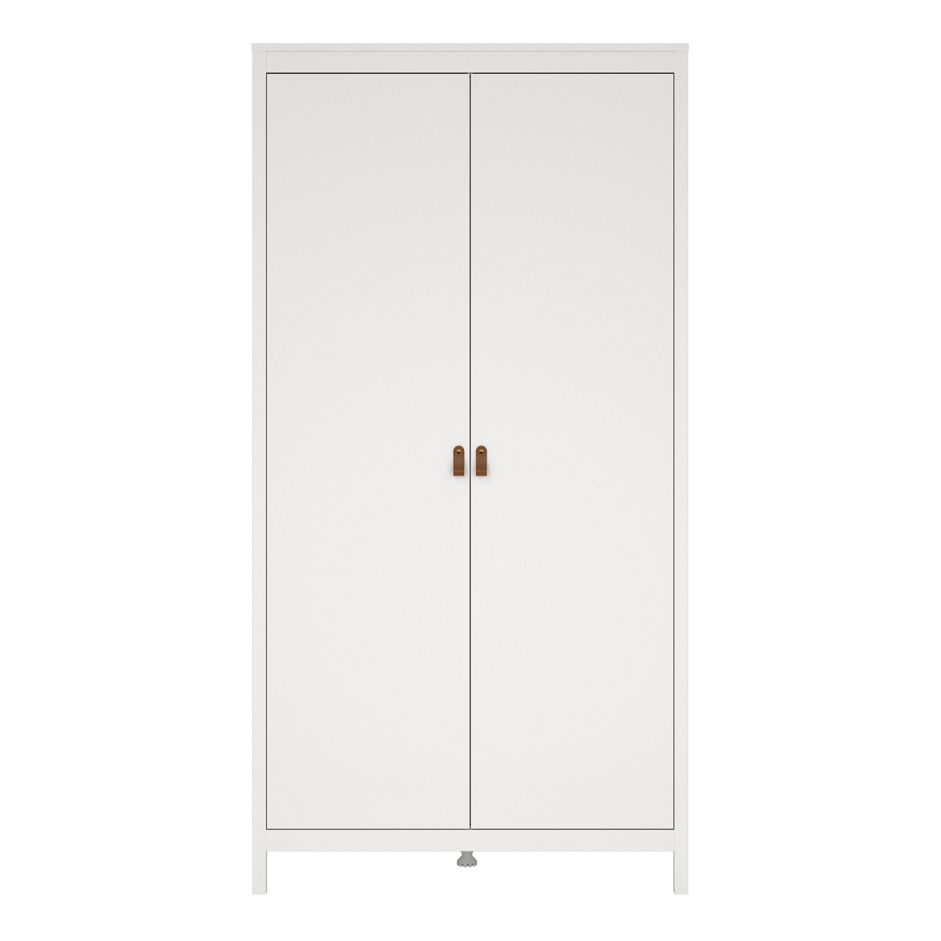 Barcelona Wardrobe with 2 Doors in White – FTG, view 2