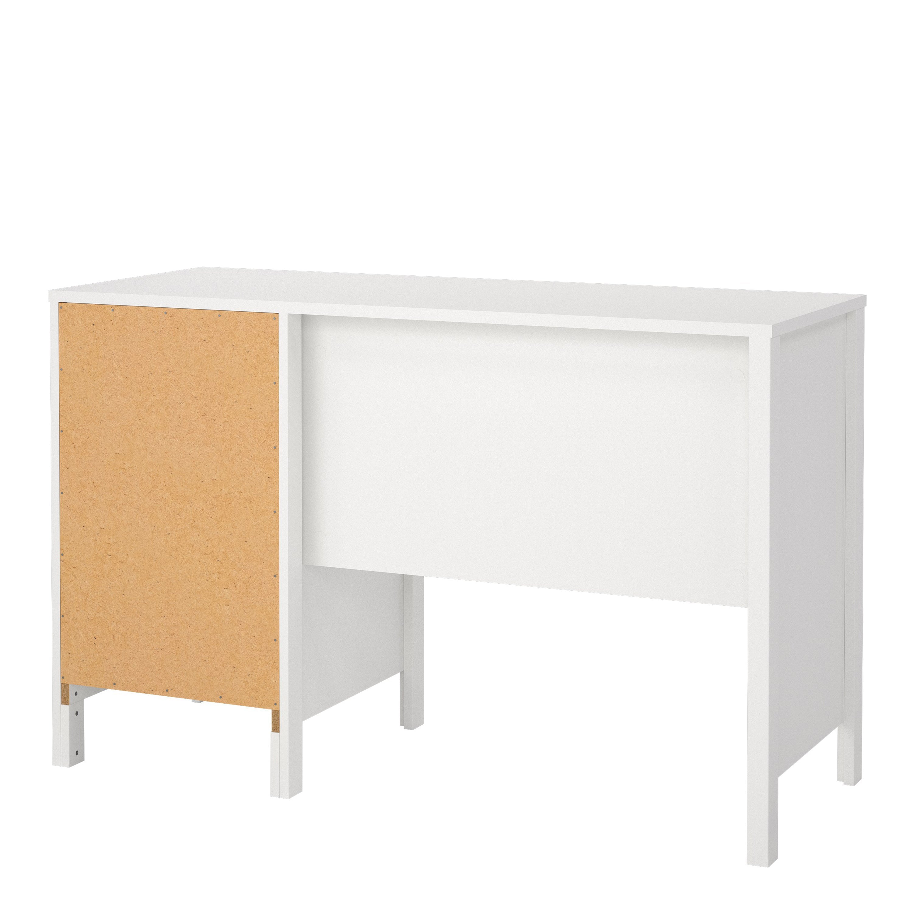 Barcelona Desk 3 Drawers in White – FTG, view 4