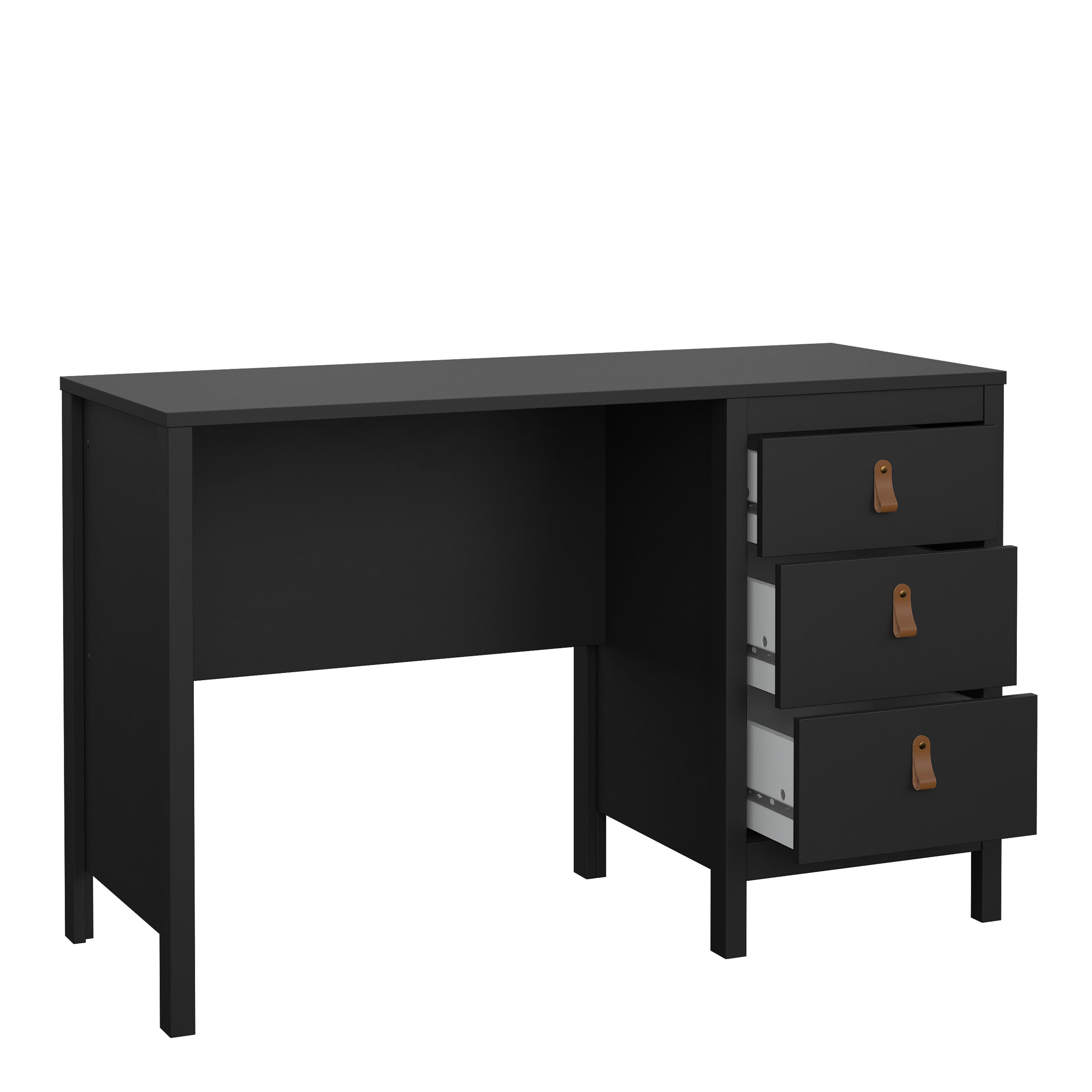 Barcelona Desk 3 Drawers in Matt Black – FTG