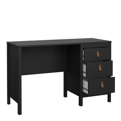 Barcelona Desk 3 Drawers in Matt Black – FTG