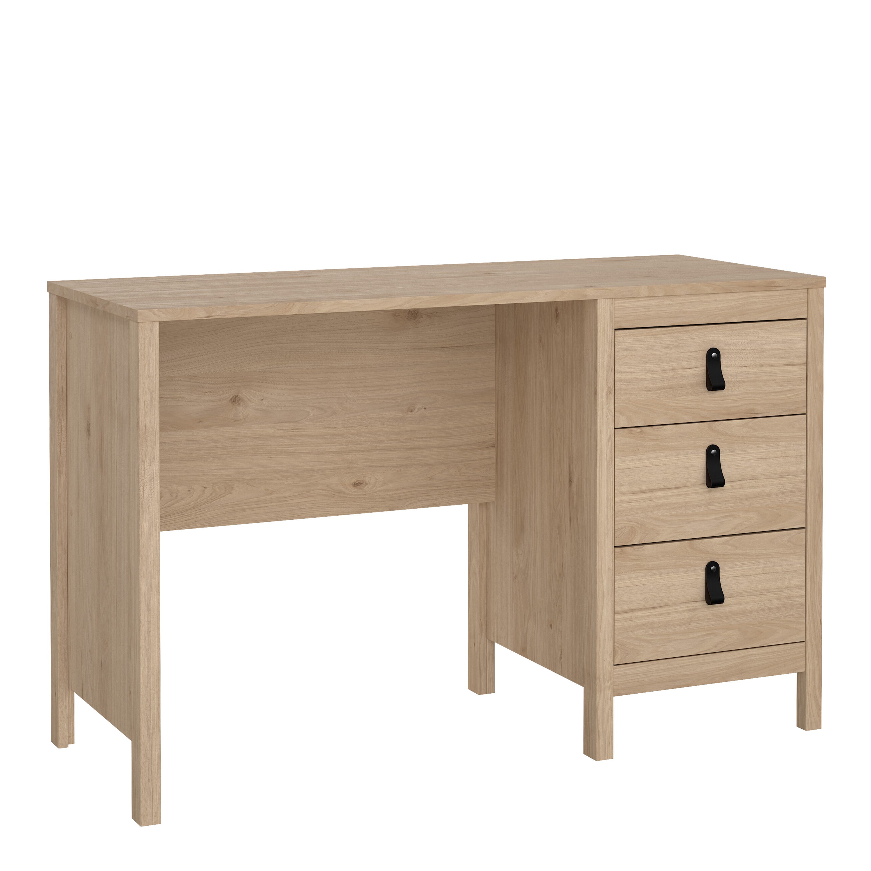 Barcelona Desk 3 Drawers in Jackson Hickory Oak – FTG