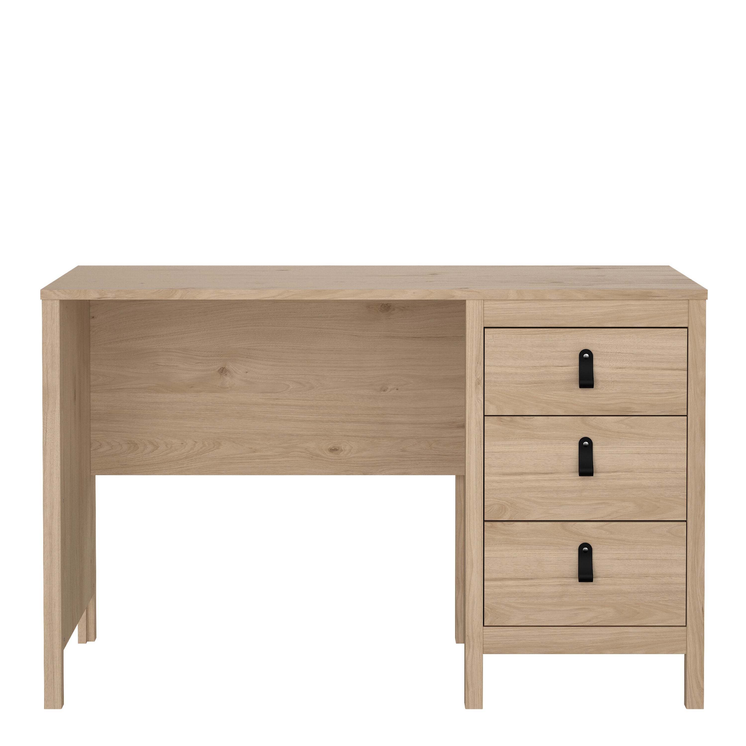 Barcelona Desk 3 Drawers in Jackson Hickory Oak – FTG, view 2