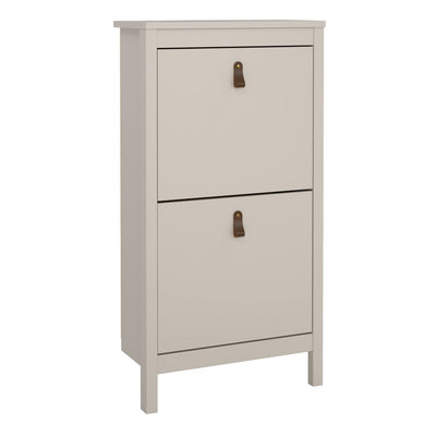 Barcelona Shoe Cabinet 2 Flip Down Doors in Cashmere – FTG