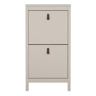 Barcelona Shoe Cabinet 2 Flip Down Doors in Cashmere – FTG, view 4