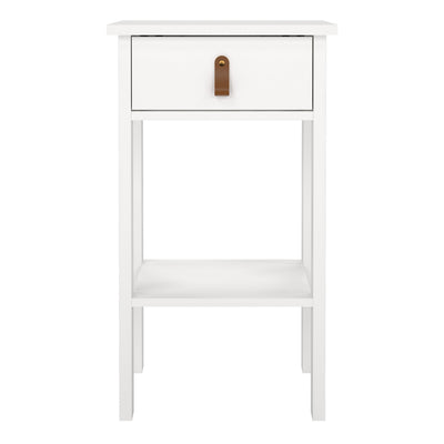 Barcelona Bedside Table with 1 Drawer in White – FTG, view 2