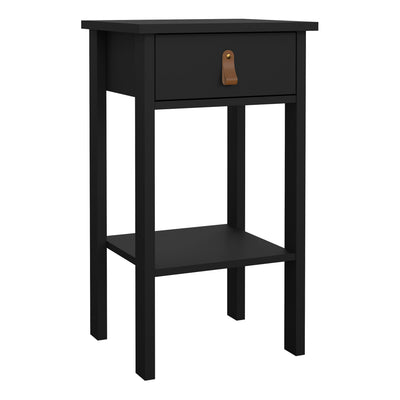 Barcelona Bedside Table with 1 Drawer in Matt Black – FTG