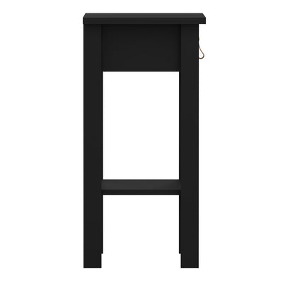 Barcelona Bedside Table with 1 Drawer in Matt Black – FTG, view 4