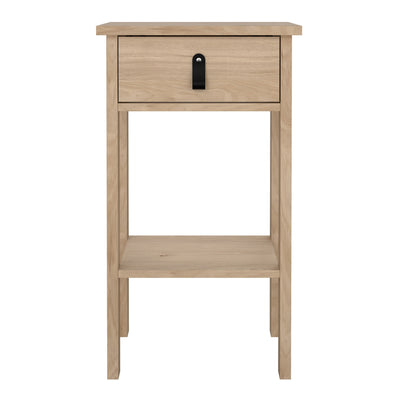 Barcelona Bedside Table with 1 Drawers in Jackson Hickory Oak – FTG, view 2