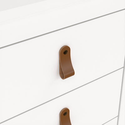 Barcelona Bedside Table 3 Drawers in White – FTG, view 8