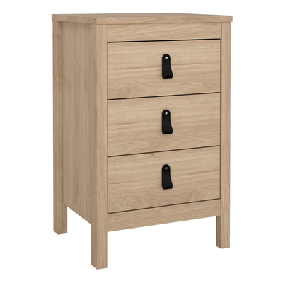 Barcelona Bedside Table 3 Drawers in Jackson Hickory Oak – FTG