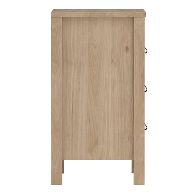 Barcelona Bedside Table 3 Drawers in Jackson Hickory Oak – FTG, view 4