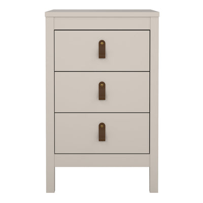 Barcelona Bedside Table 3 Drawers in Cashmere – FTG, view 4