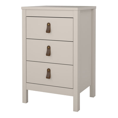 Barcelona Bedside Table 3 Drawers in Cashmere – FTG, view 5