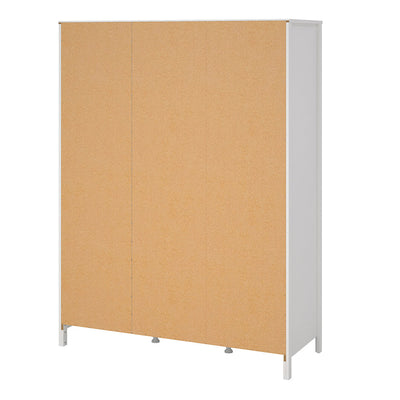 Madrid  Wardrobe with 2 Doors 1 Mirror Door 2 Drawers White – FTG, view 4