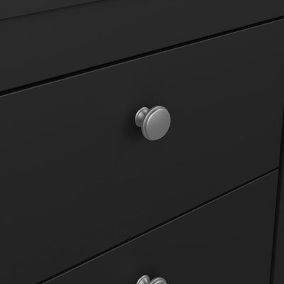 Madrid Bedside Table 2 Drawers in Matt Black – FTG, view 9