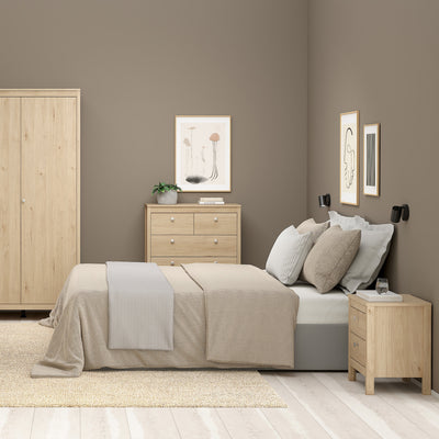 Madrid Bedside Table 2 Drawers in Jackson Hickory Oak – FTG, view 6
